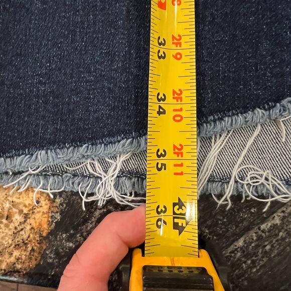 Vervet Blue Step Kick Raw Hem Flare Cropped Jeans - SIZE 27 - Picture 10 of 12